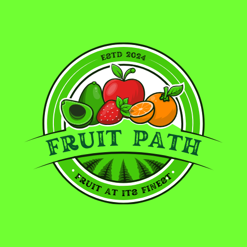 fruit path logo with green background showing fruits