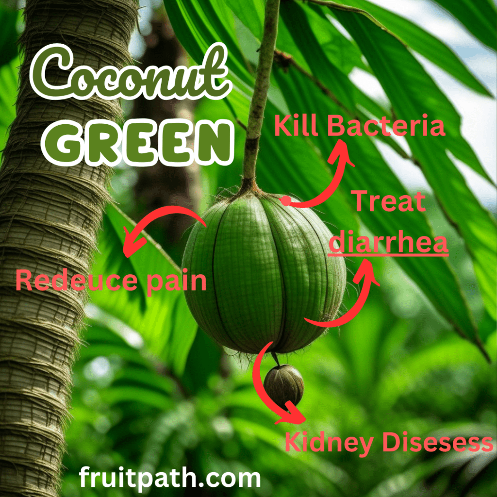 image chart showing benefits of coconut green