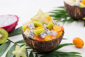 a ready bowl salad of carambola star fruit looking delicious