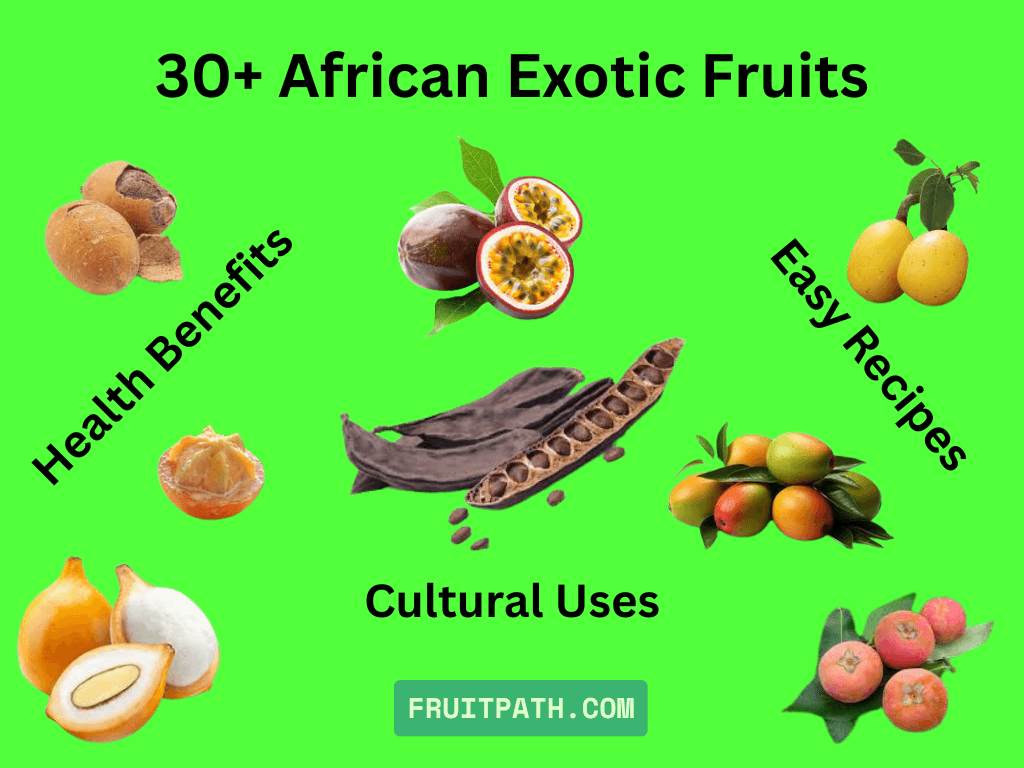 African exotic fruits with health benefits, cultural uses, and easy recipes.