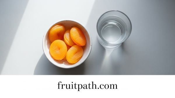 Small portion of dried apricots with water to help prevent bloating from too much fiber.