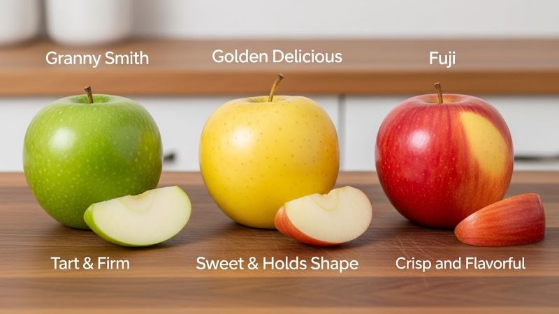 Best apples for freezing: Granny Smith, Golden Delicious, and Fuji
