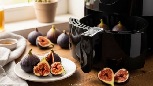 “Air fryer dried figs at home showing crispy outside and chewy inside for a quick snack.”