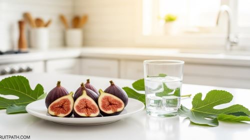 Fresh figs on a plate showing how figs help digestion and gut health.