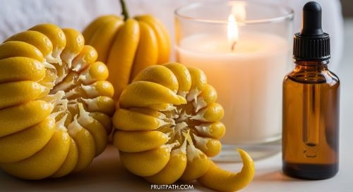 Buddha’s Hand citrus fruit used in aromatherapy for mood improvement and stress relief