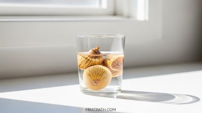 Soaked figs in water for weight loss and better digestion.