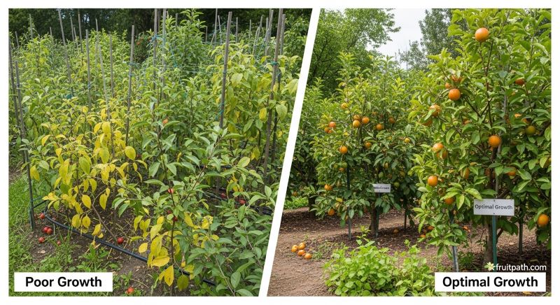 Common fruit gardening mistakes vs proper fruit garden planting