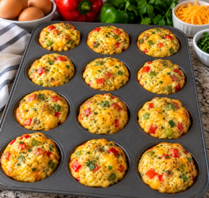 Cheesy Vegetable Egg Muffins – Easy Low-Carb High-Protein Breakfast