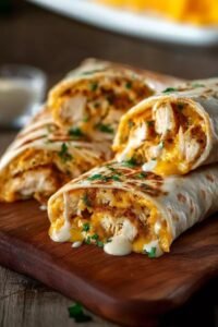 Easy Garlic Chicken Cheese Wraps – A Quick Low-Carb-Friendly Meal