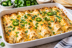 Cheesy White Chicken Enchiladas – Easy Low-Carb High-Protein Meal