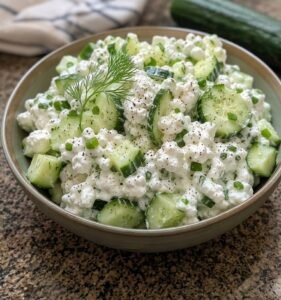 Easy Cucumber and Cottage Cheese Salad – Fresh High-Protein Recipe