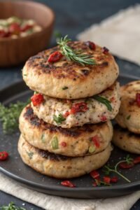 Mediterranean Chicken Burgers – Juicy, Healthy & Low-Carb Friendly